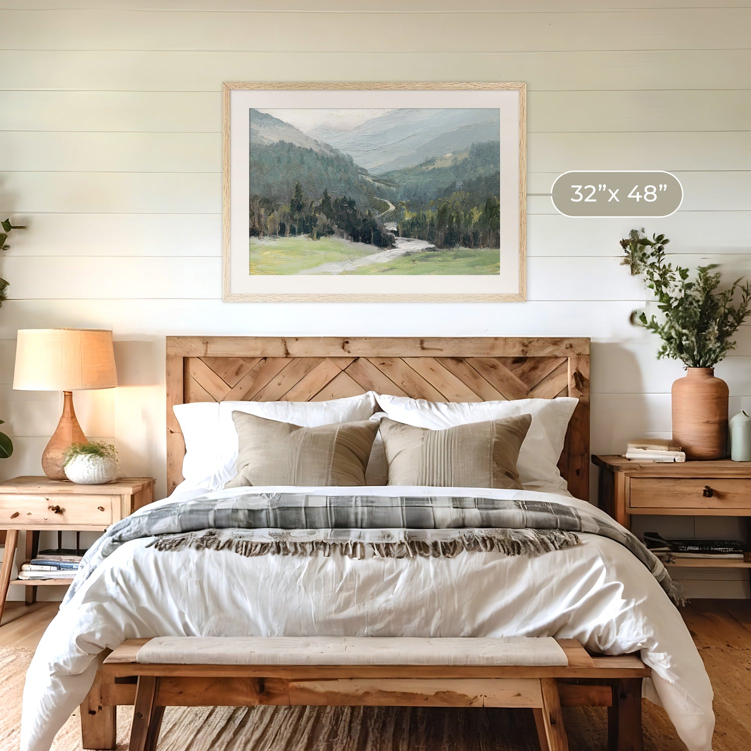 Pacific Northwest Art designed as Airbnb Art- Sage and Rose Prints