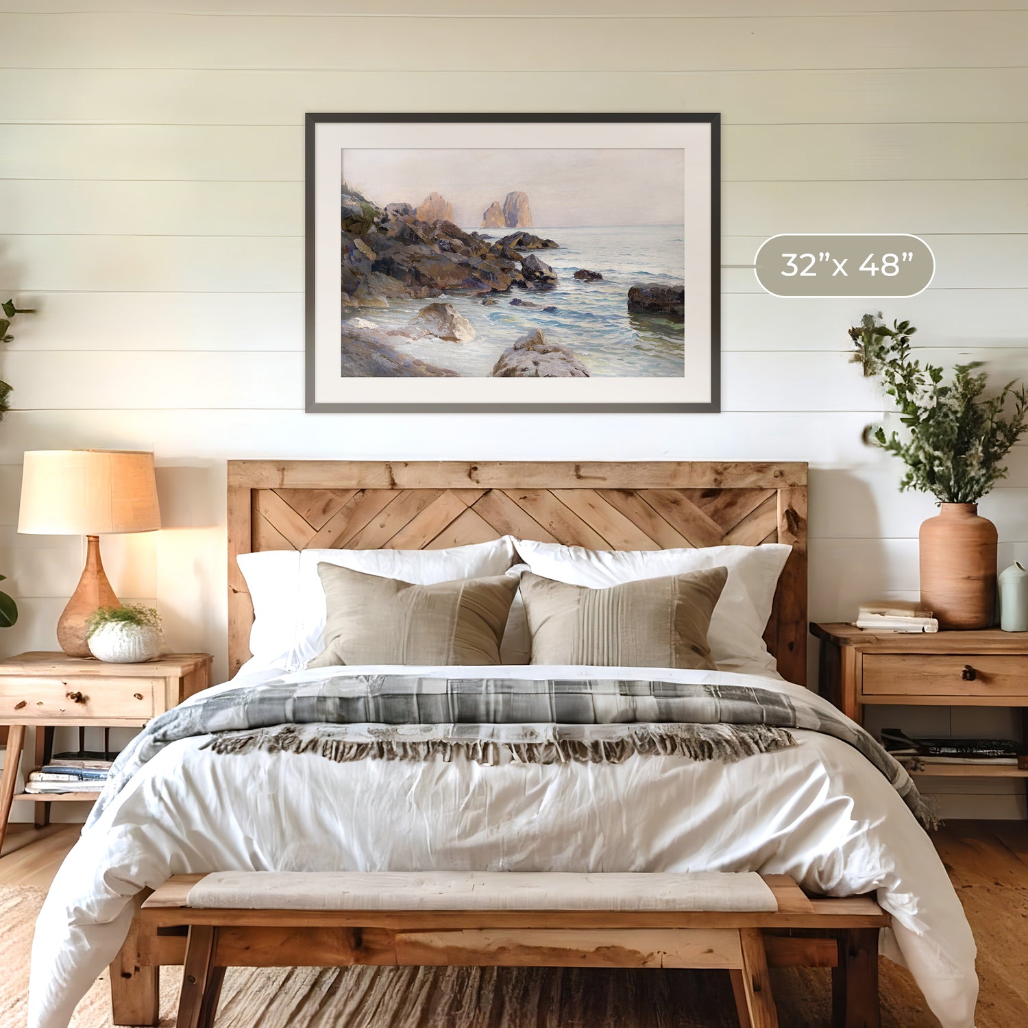 Pacific Northwest Art designed as Airbnb Art- Sage and Rose Prints