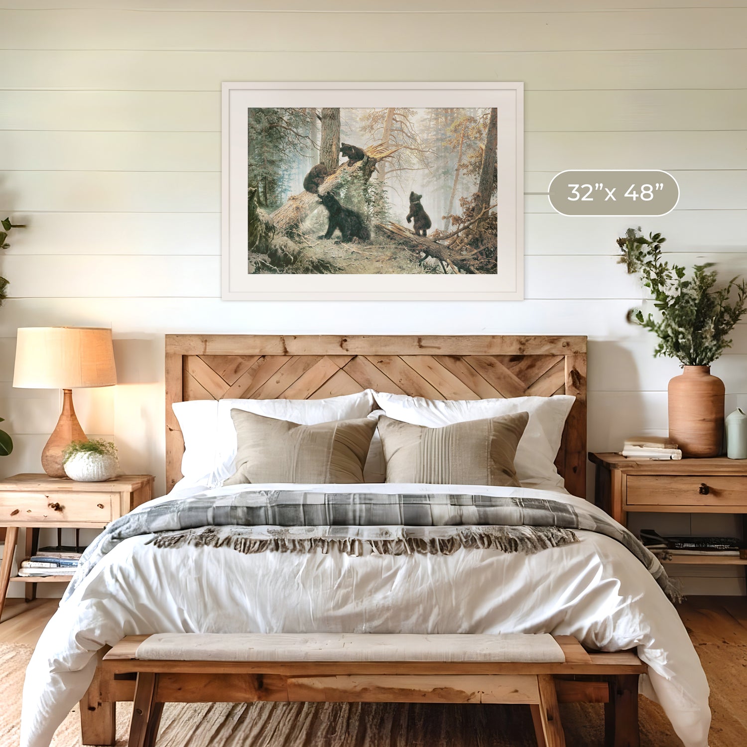 Pacific Northwest Art designed as Airbnb Art- Sage and Rose Prints