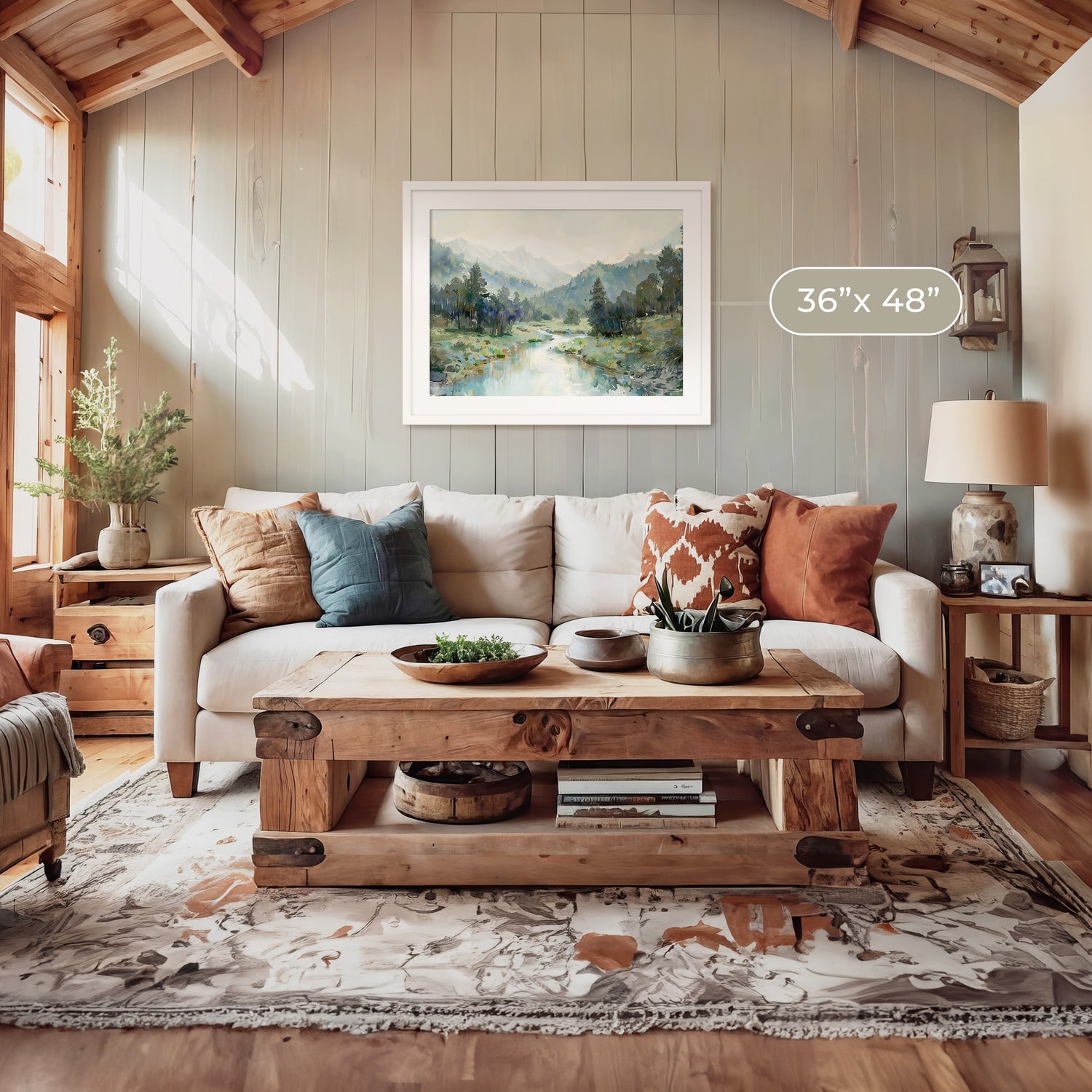 Pacific Northwest Art designed as Airbnb Art- Sage and Rose Prints