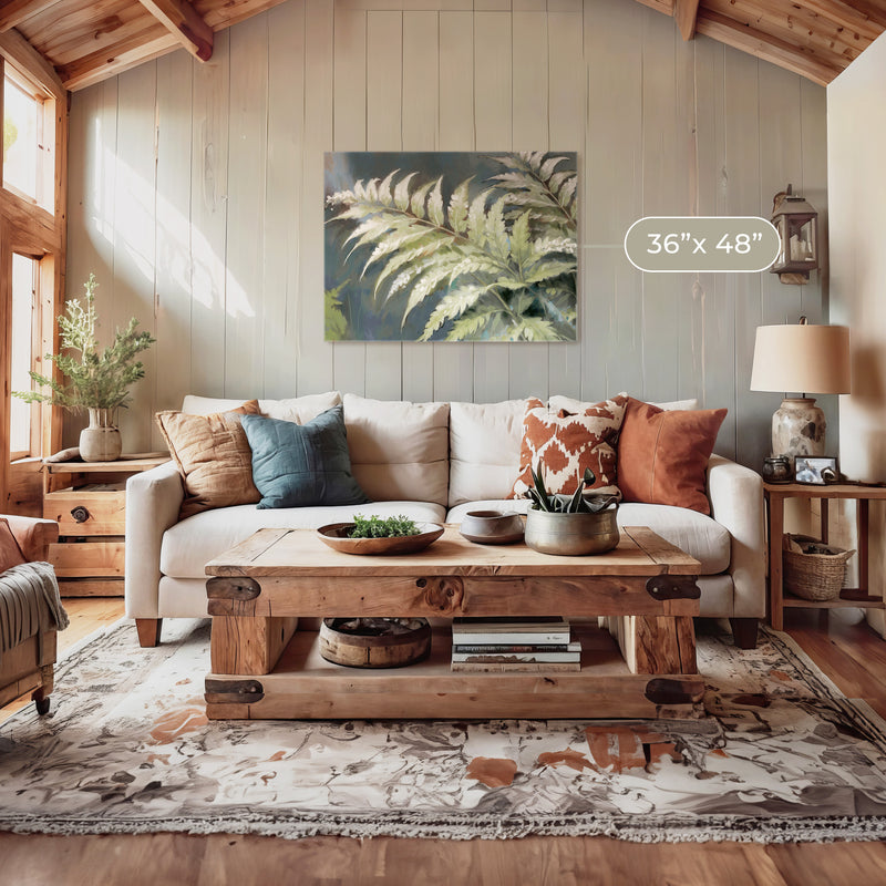 Fern Forest Leaf Botanical Art No2 - Sage and Rose Prints