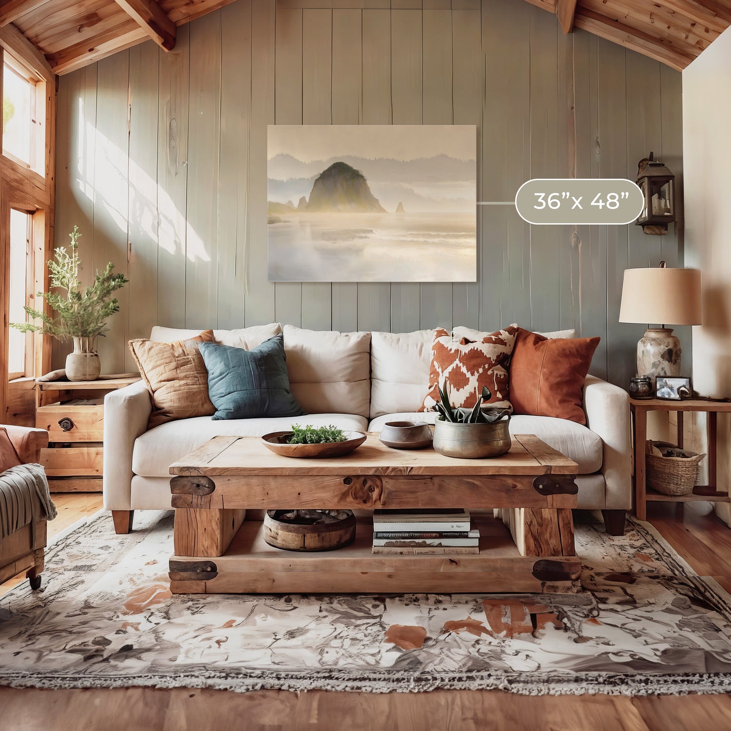 Pacific Northwest Painting Designed as Airbnb Art