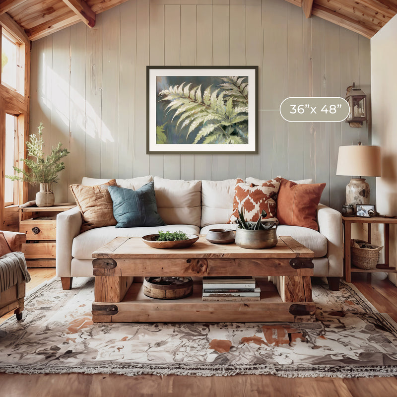 Fern Forest Leaf Botanical Art No2 - Sage and Rose Prints