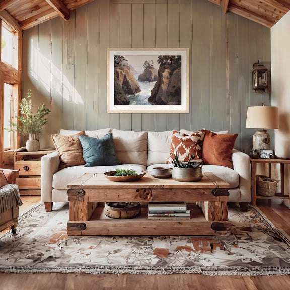 Pacific Northwest Painting Designed as Airbnb Art