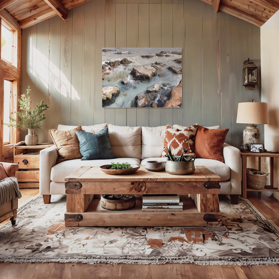 Pacific Northwest Painting Designed as Airbnb Art