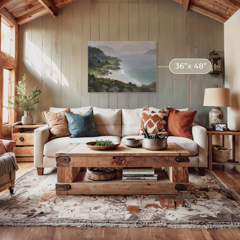 Pacific Coast Painting No2 - Sage and Rose Prints