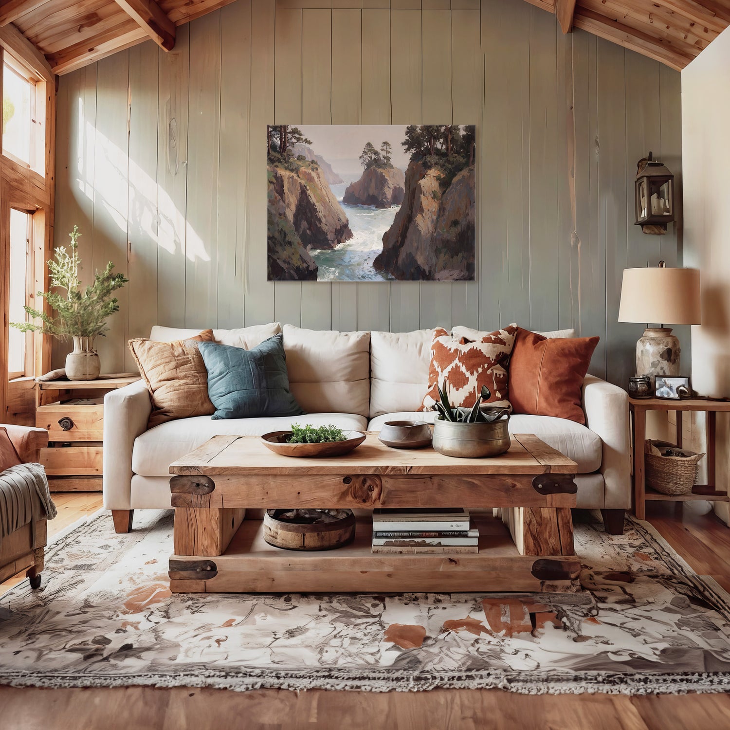 Pacific Northwest Painting Designed as Airbnb Art