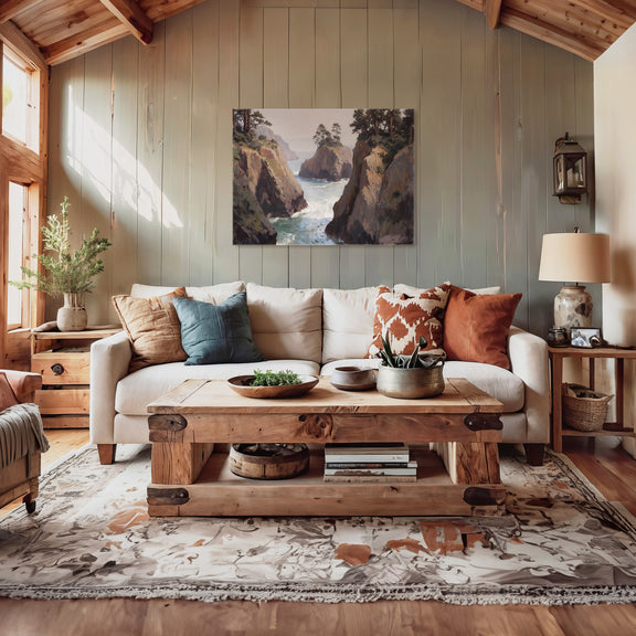 Pacific Northwest Painting Designed as Airbnb Art