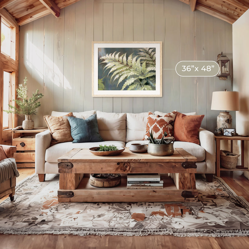 Fern Forest Leaf Botanical Art No2 - Sage and Rose Prints