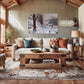 Cabin in the Snowy Landscape - Sage and Rose Prints