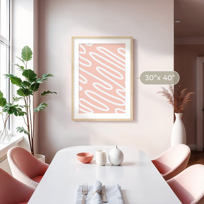 Pink Organic Line Art Print - Sage and Rose Prints