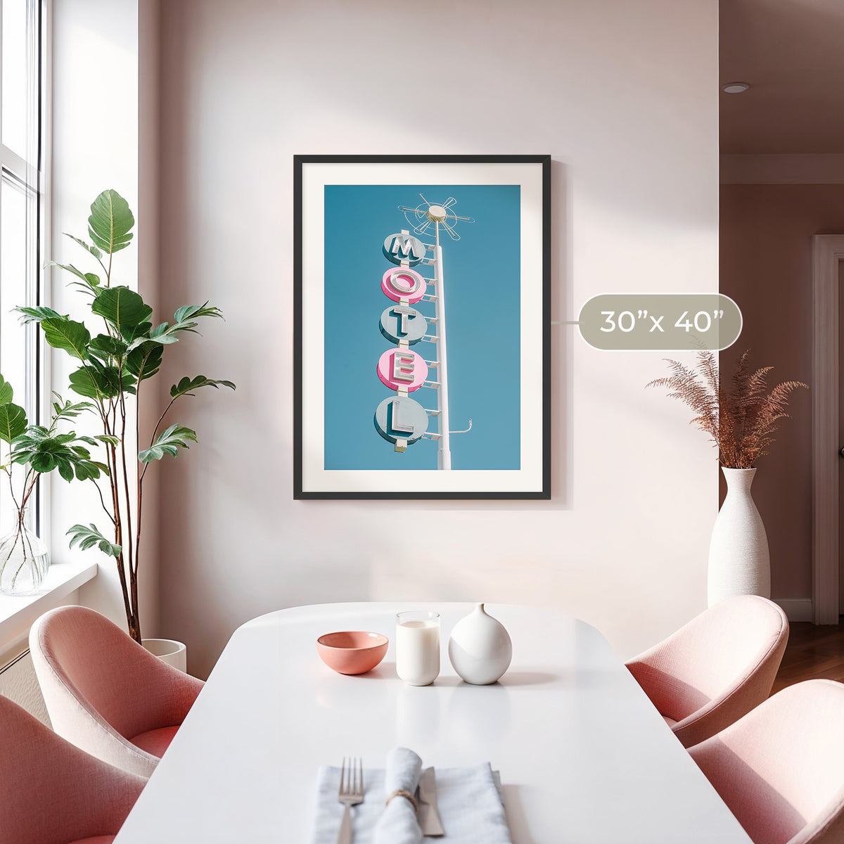 Retro Motel Pop Art Photo - Sage and Rose Prints