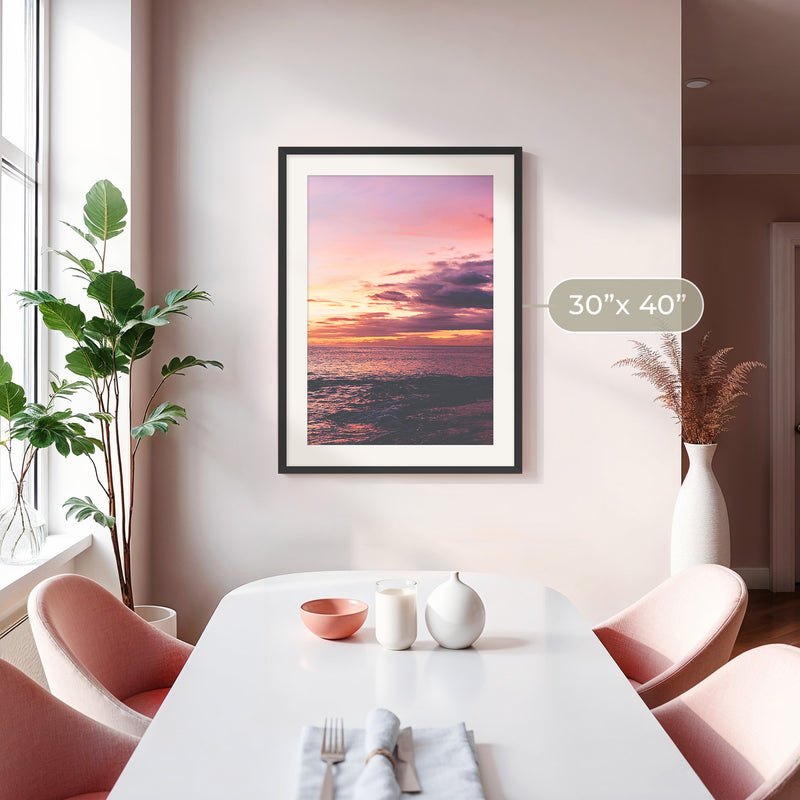 Purple and Pink Sky Ocean Photography No2 - Sage and Rose Prints