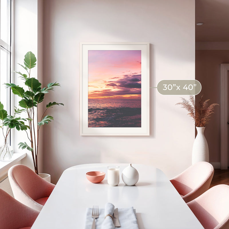 Purple and Pink Sky Ocean Photography No2 - Sage and Rose Prints