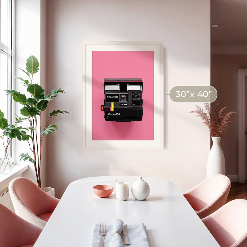 Retro Pink Camera Print No1 - Sage and Rose Prints