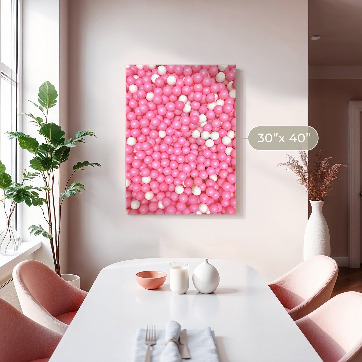 Cotton Candy Pink Balloon Pattern - Sage and Rose Prints