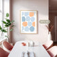 Steel Blue and Light Orange Art Print - Sage and Rose Prints