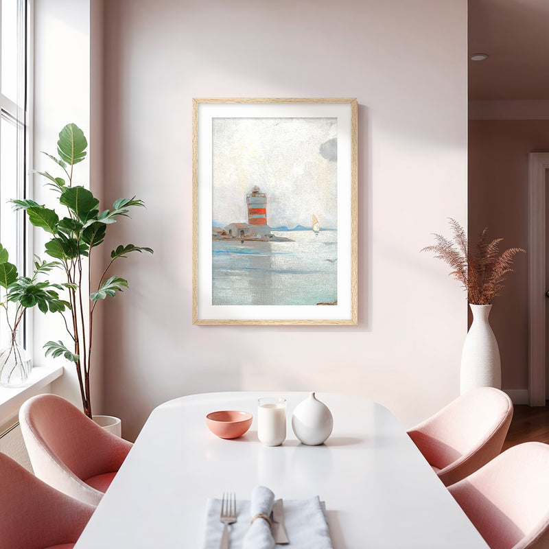 Vintage Lighthouse Wall Art - Sage and Rose Prints