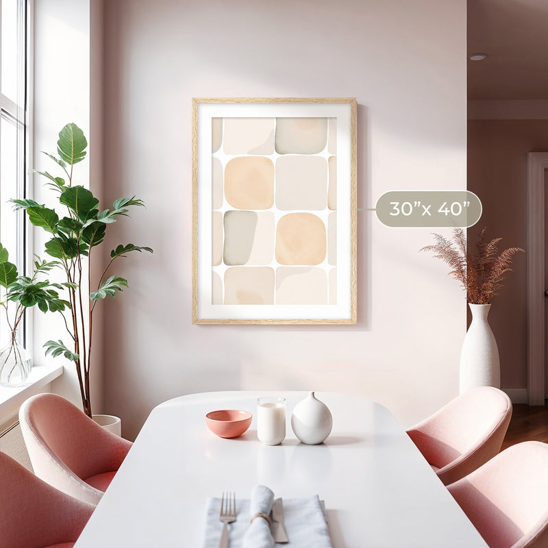 Tan Scandi Wash Patterns Art Print - Sage and Rose Prints