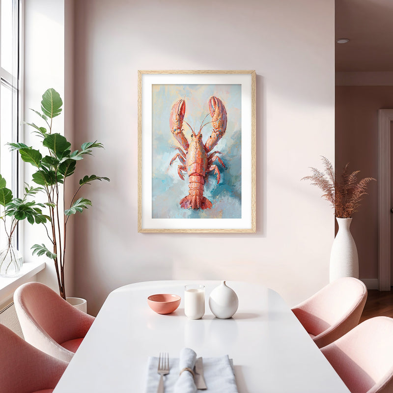 Lobster Oil Painting Print - Sage and Rose Prints