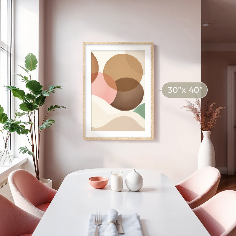 Sandstone and Pink Modern Art Print - Sage and Rose Prints