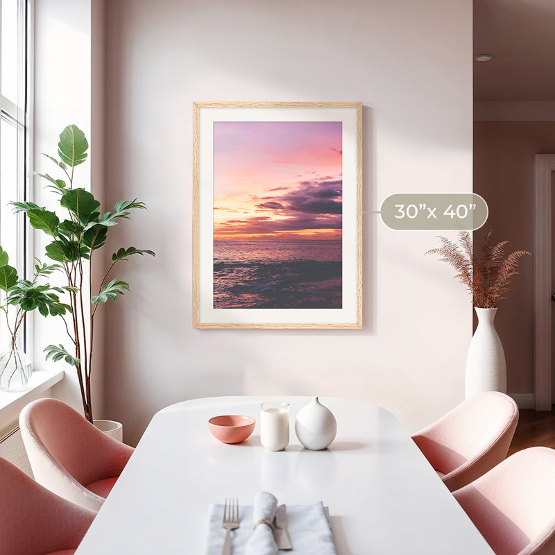 Purple and Pink Sky Ocean Photography No2 - Sage and Rose Prints
