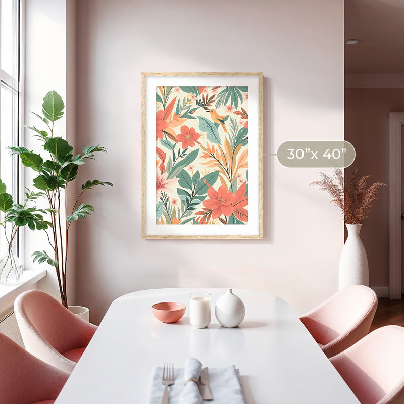 Bright Tropical Deco Prints - Sage and Rose Prints