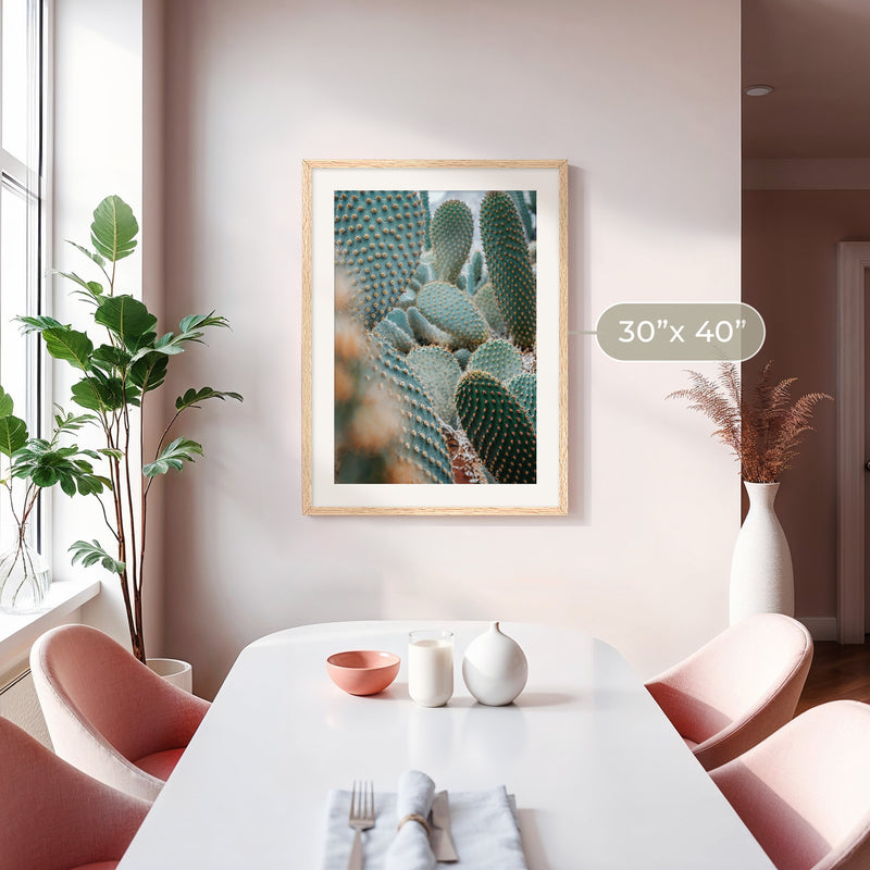 Prickly Pear Geometric Cactus Photo No2 - Sage and Rose Prints
