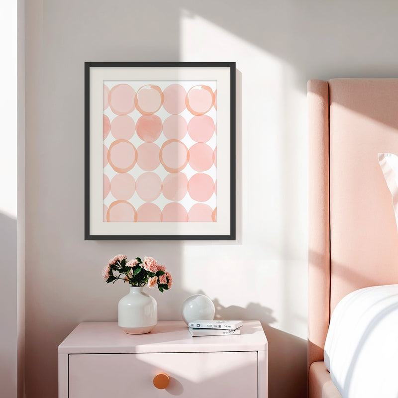 Dusty Rose Lattice Print - Sage and Rose Prints