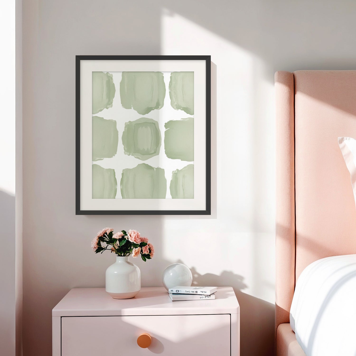Misty Sage Pattern Print - Sage and Rose Prints