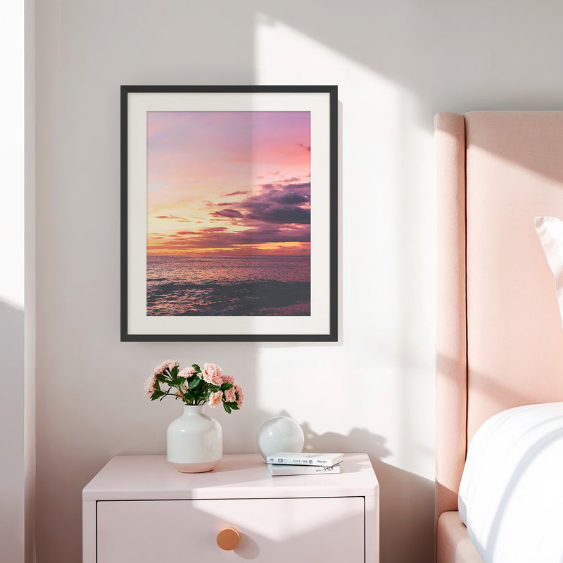 Purple and Pink Sky Ocean Photography No2 - Sage and Rose Prints