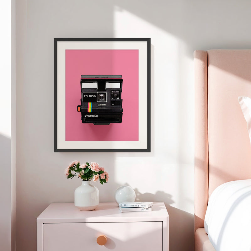 Retro Pink Camera Print No1 - Sage and Rose Prints