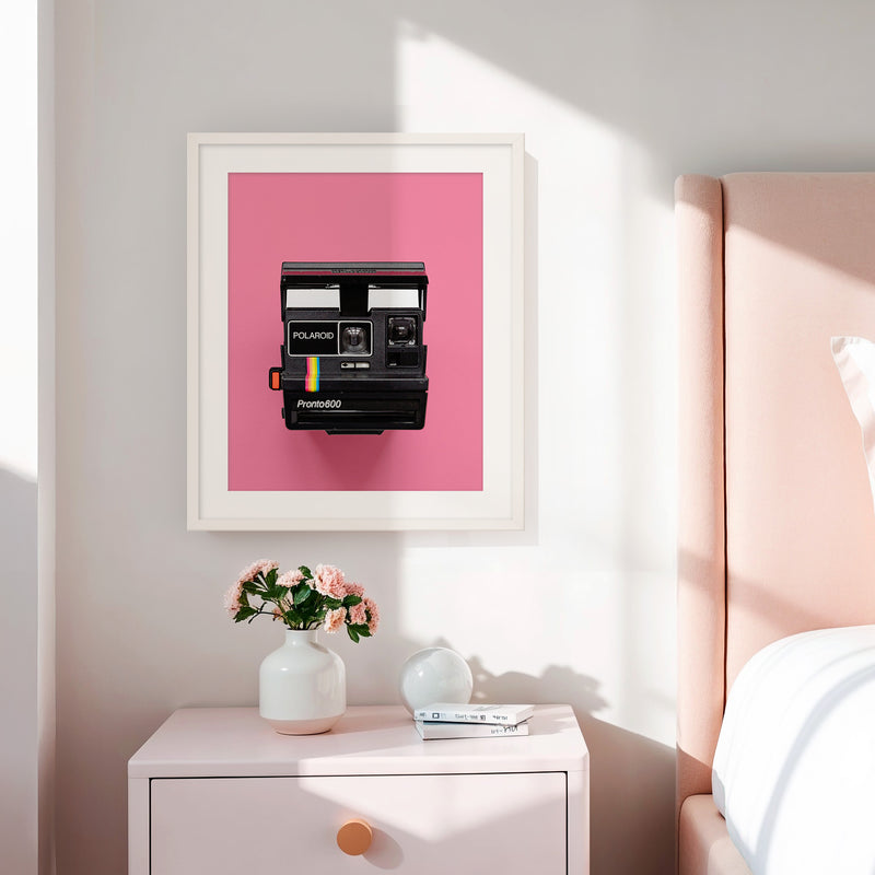 Retro Pink Camera Print No1 - Sage and Rose Prints