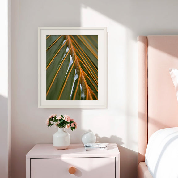 Geometric Leaf Pattern No1 - Sage and Rose Prints