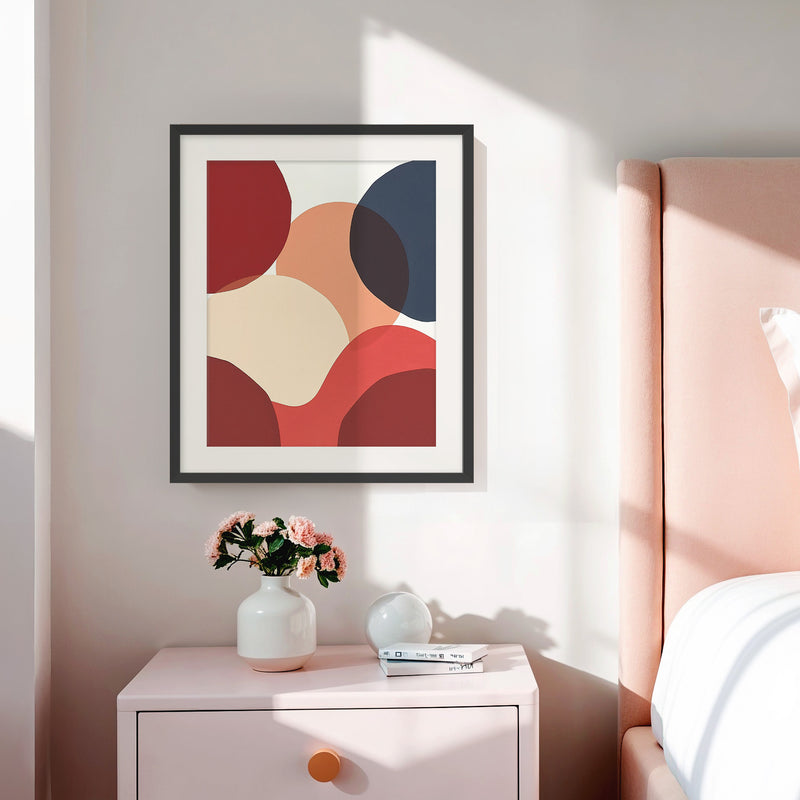 Deep Red Modern Print - Sage and Rose Prints