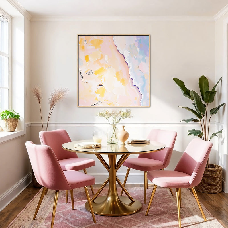 Birds-Eye Beach with Lavender Fog - Sage and Rose Prints