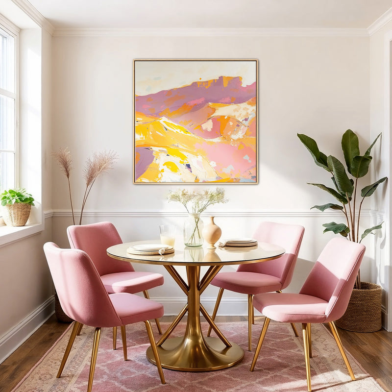 Bright Sunny Desert Abstract Painting - Sage and Rose Prints