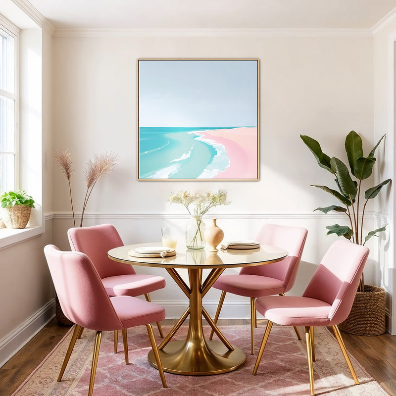 Minimalist Teal Tropical Painting - Sage and Rose Prints