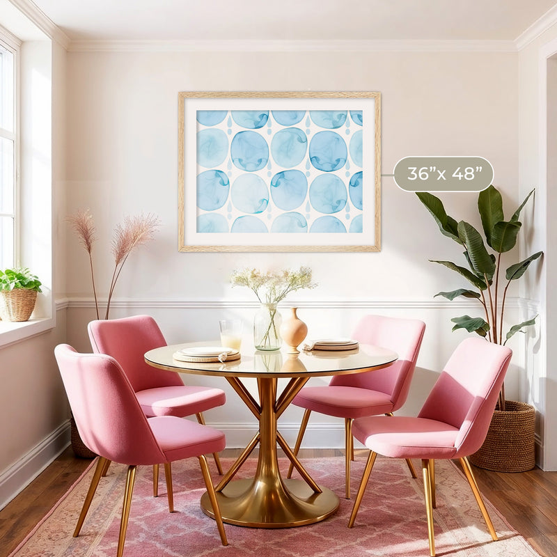 Organic Light Blue Print - Sage and Rose Prints