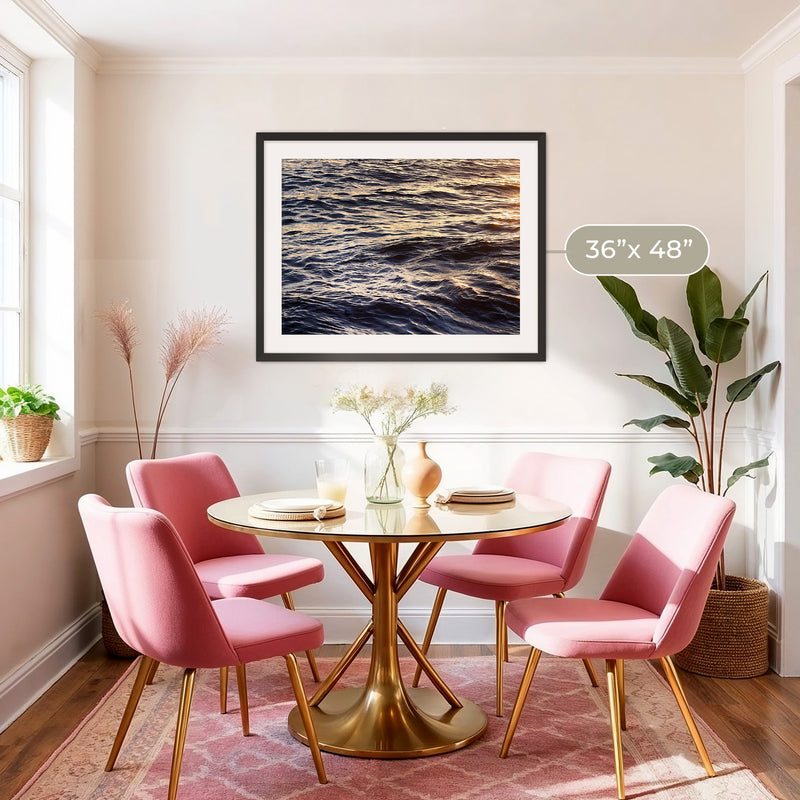 Sunset Ocean Waves Pattern Photo No1 - Sage and Rose Prints