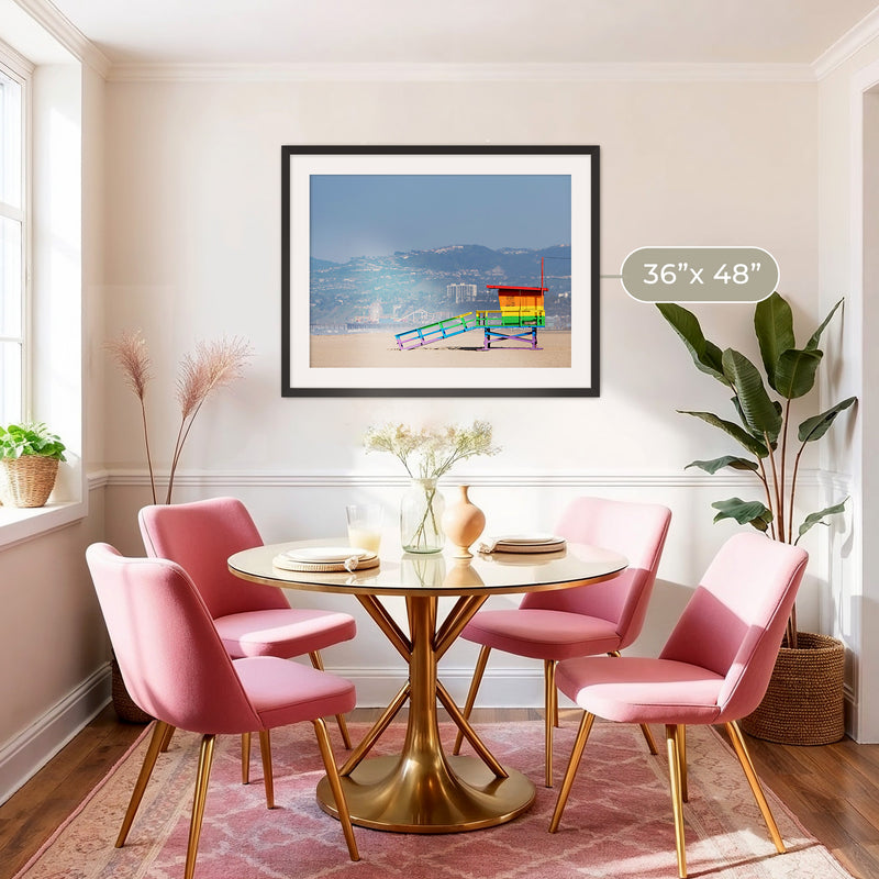 Rainbow Pride Life Guard Stand Beach Photo - Sage and Rose Prints