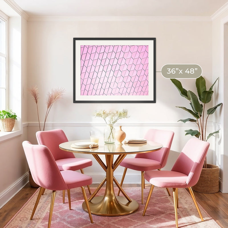Pink Tile Wall Pattern Art - Sage and Rose Prints
