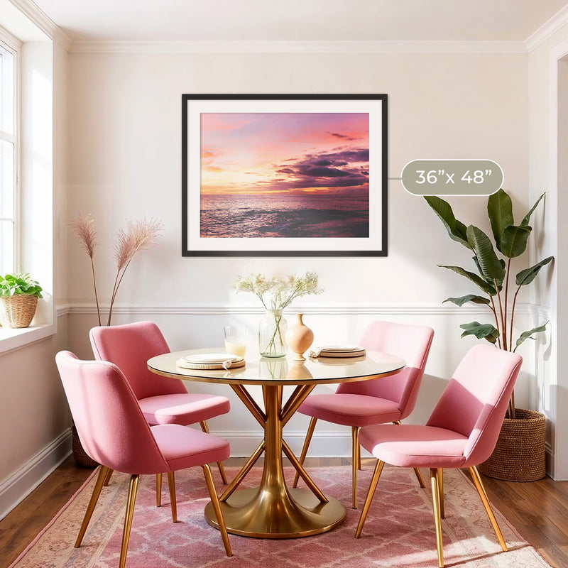 Purple and Pink Sky Ocean Photography - Sage and Rose Prints