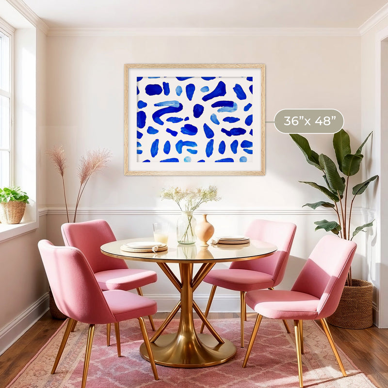 Royal Blue Abstract Pattern - Sage and Rose Prints