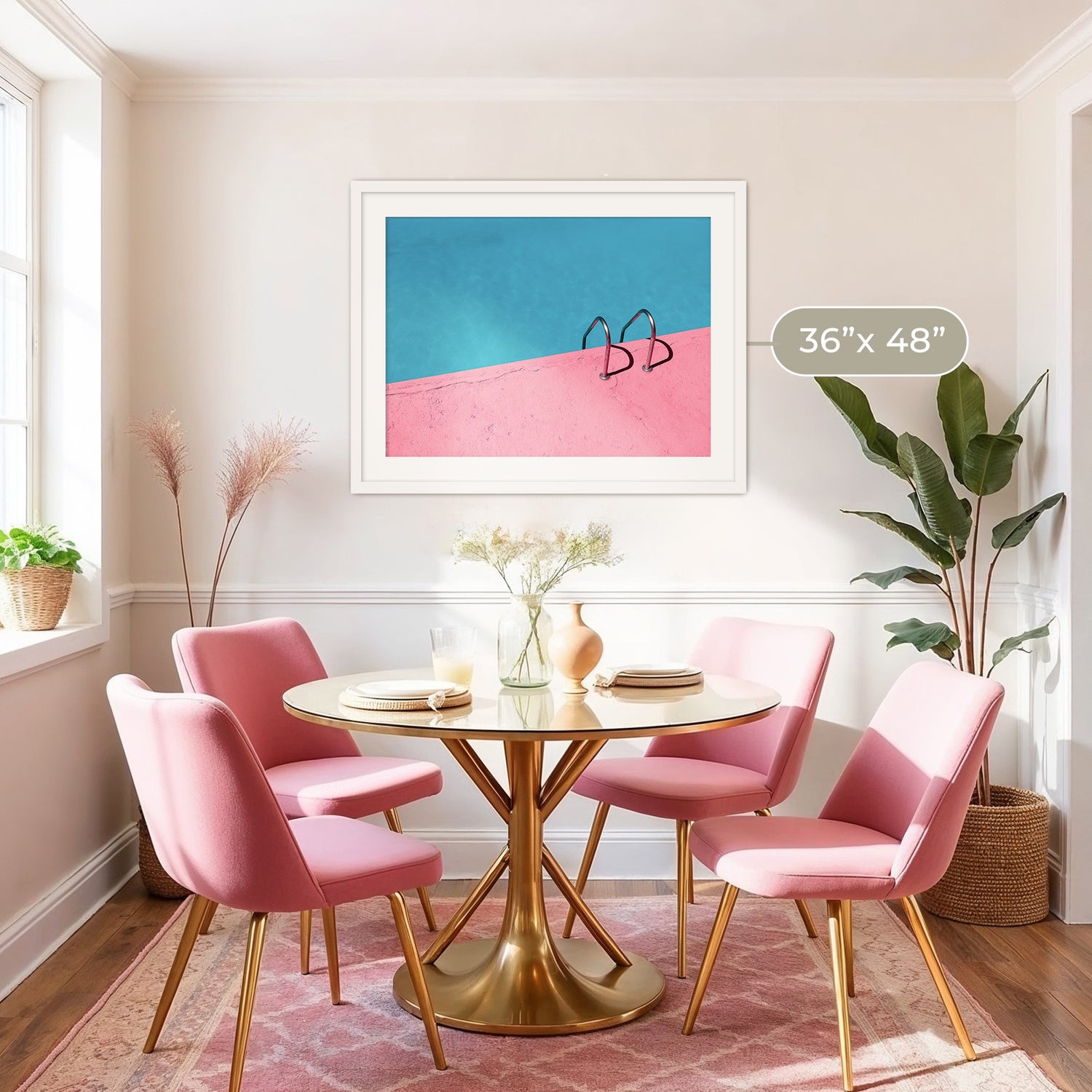 Rose Pink Retro Pool Photo - Sage and Rose Prints