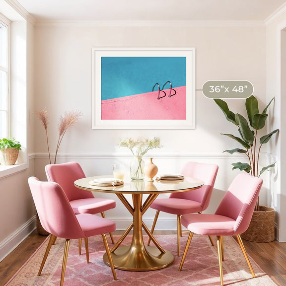 Rose Pink Retro Pool Photo - Sage and Rose Prints