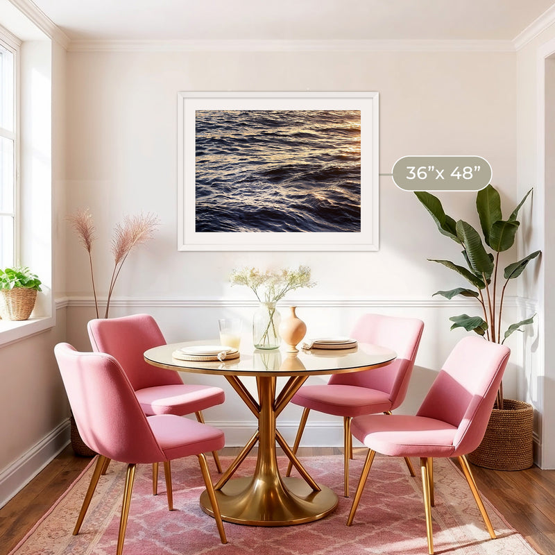 Sunset Ocean Waves Pattern Photo No1 - Sage and Rose Prints