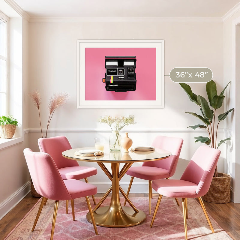Retro Pink Camera Print - Sage and Rose Prints