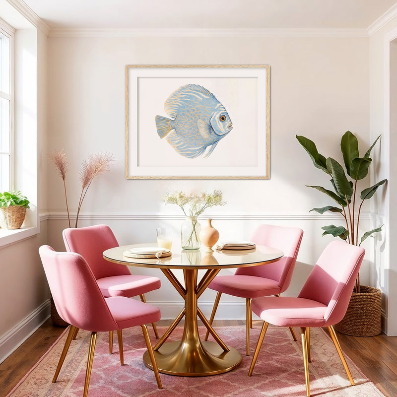 Light Blue Tropical Fish Print - Sage and Rose Prints