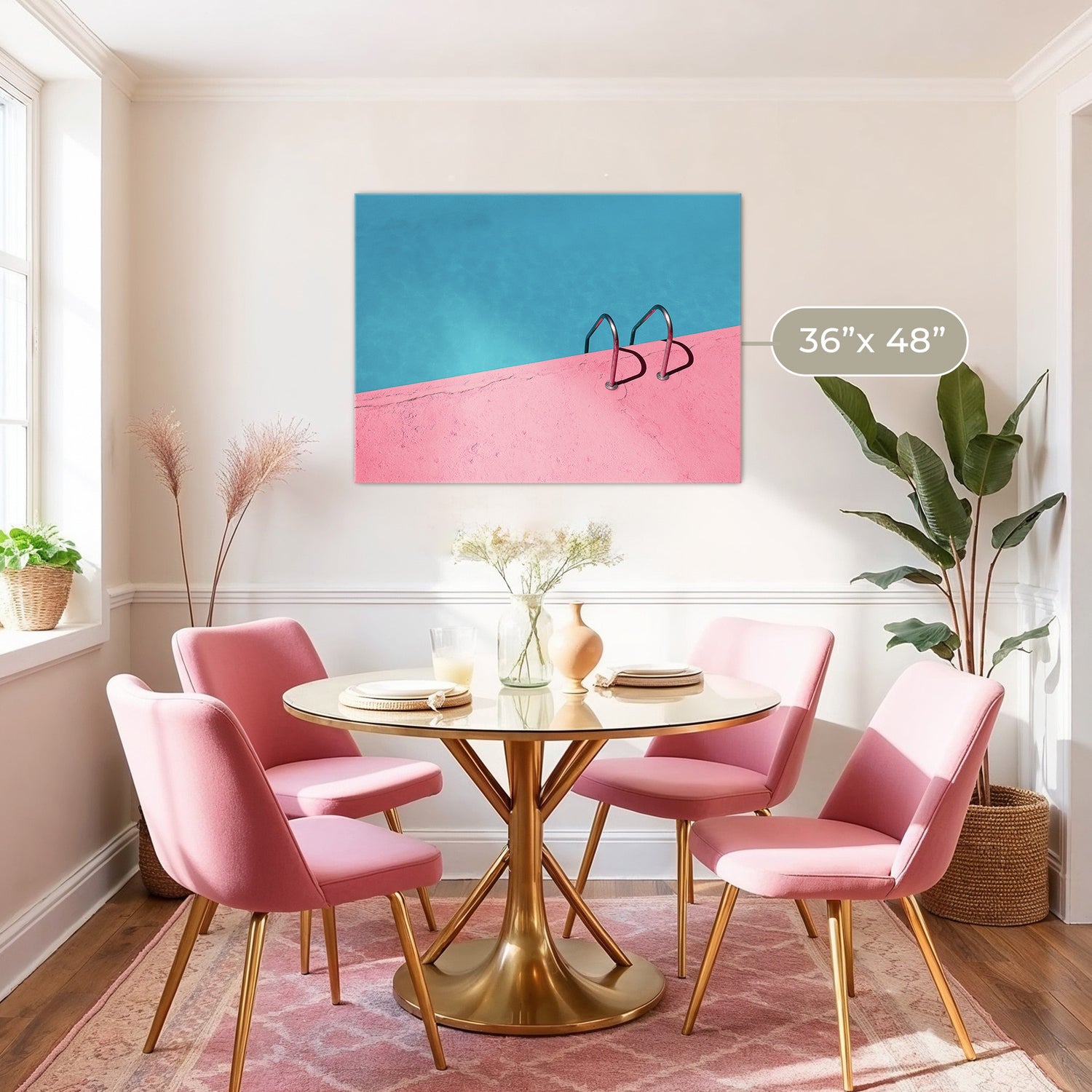 Rose Pink Retro Pool Photo - Sage and Rose Prints
